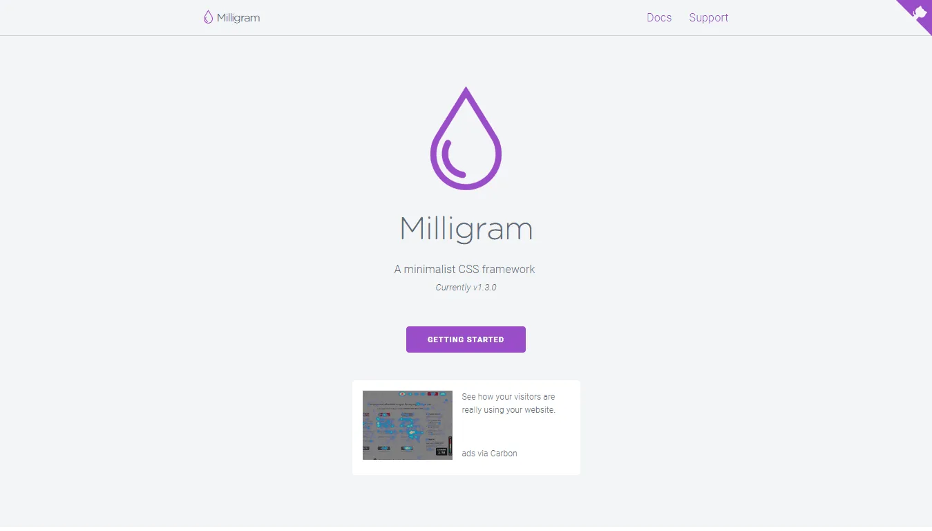 Milligram Web Design Framework