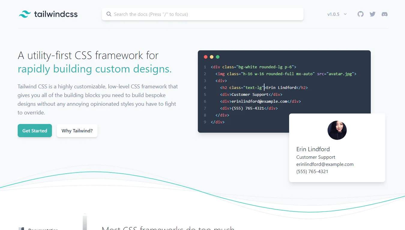 Tailwind Front-End Framework