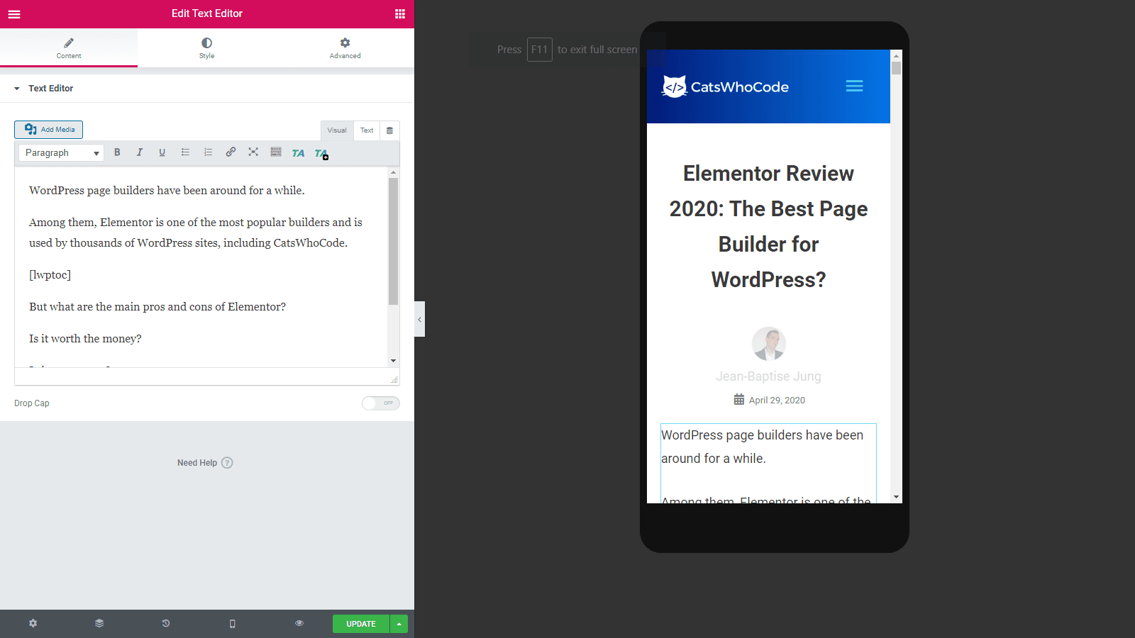 Elementor Review 2020: The Best Page Builder for WordPress? 2