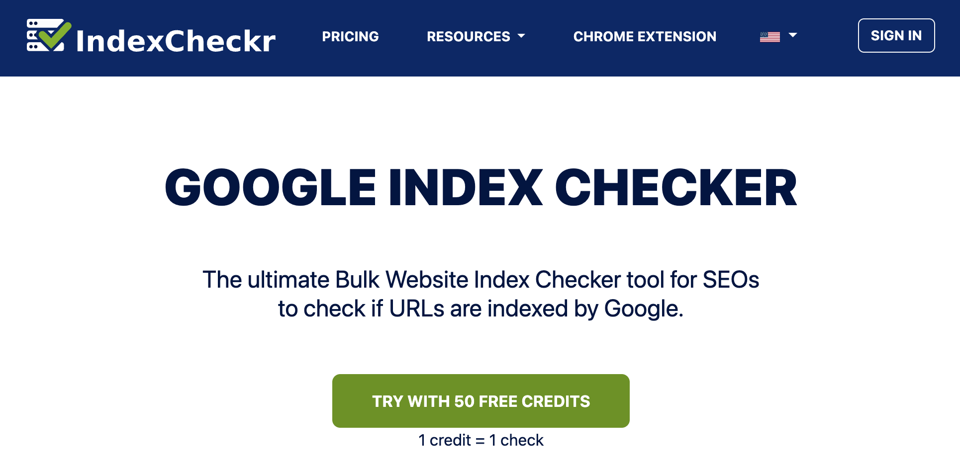 IndexCheckr Google indexation check