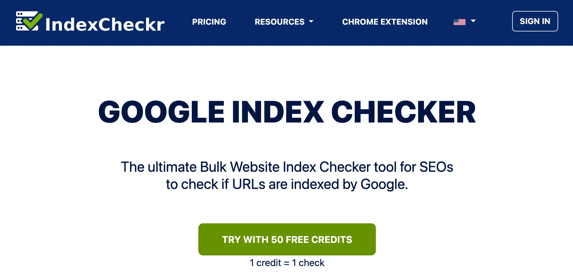 IndexCheckr Google indexation check