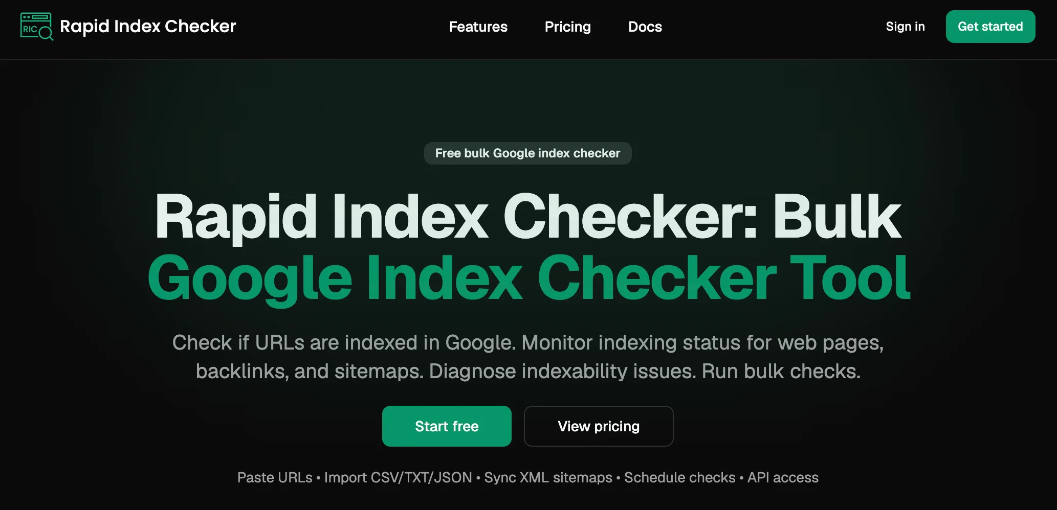 Rapid Index Checker Google index checker tool